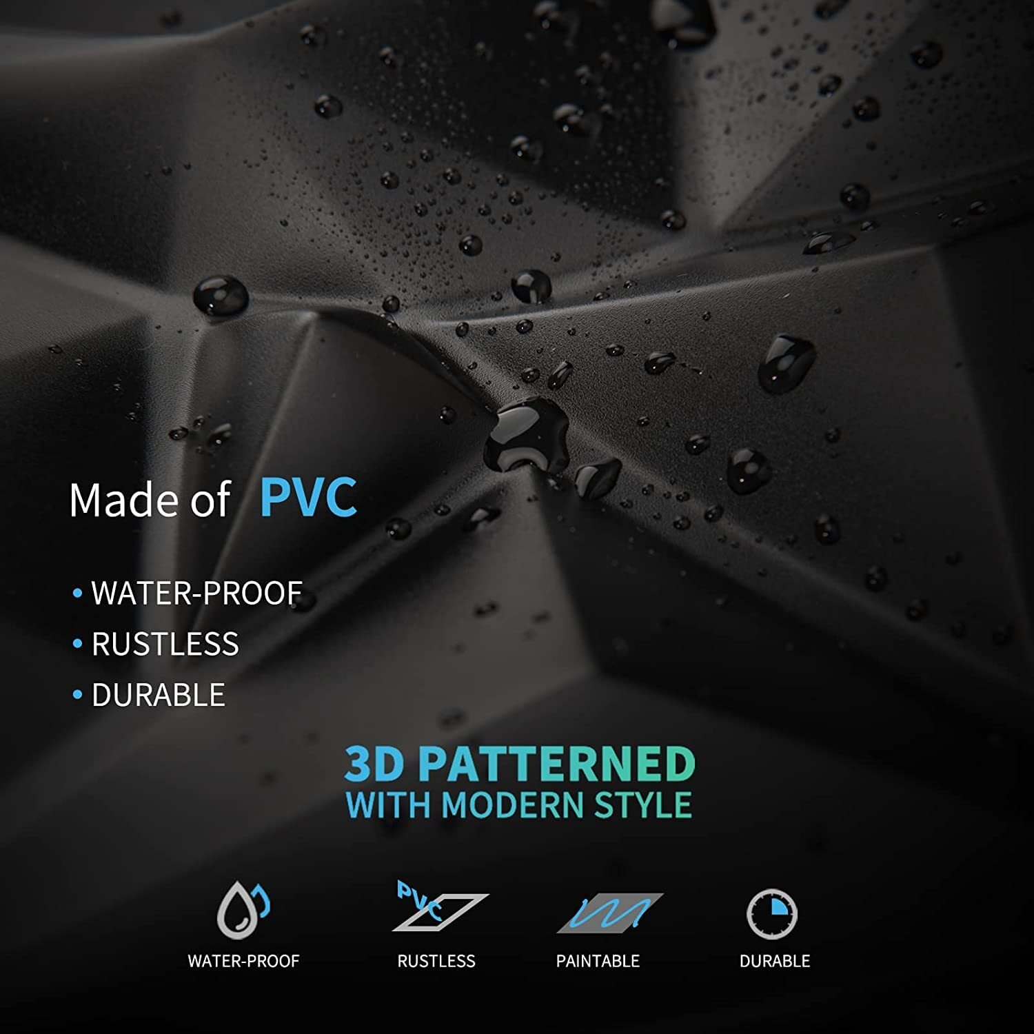 Diamond Black Pvc Panel