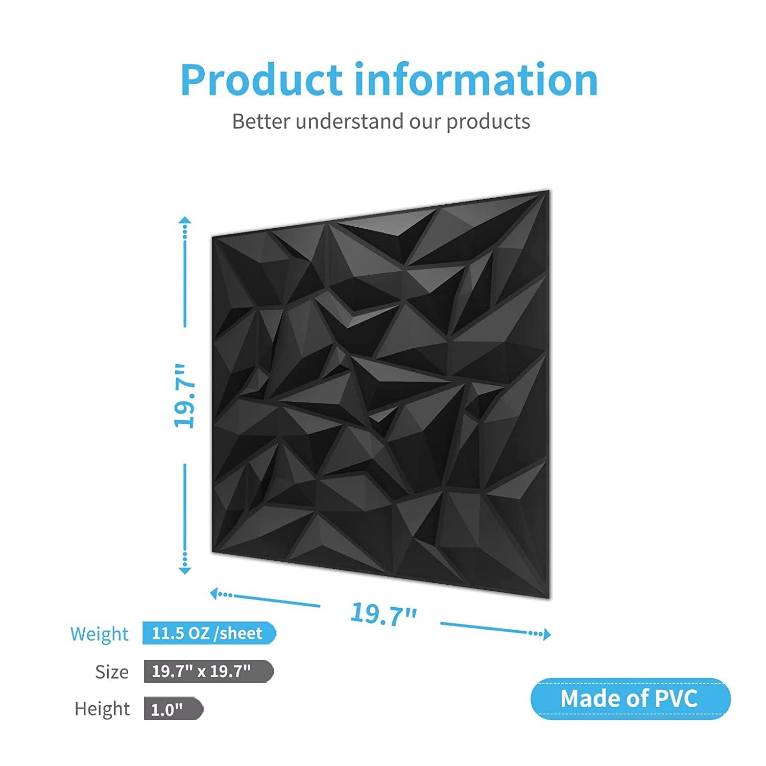 Diamond Black Pvc Panel
