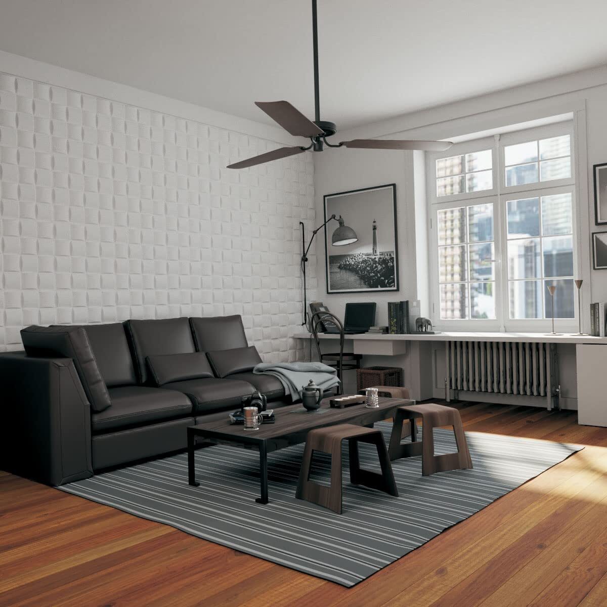 Cube White Pvc Panel - 50x50 Cm, White | Waterproof, Oil Proof, Easy To Install, Durable For Moisture-prone Areas