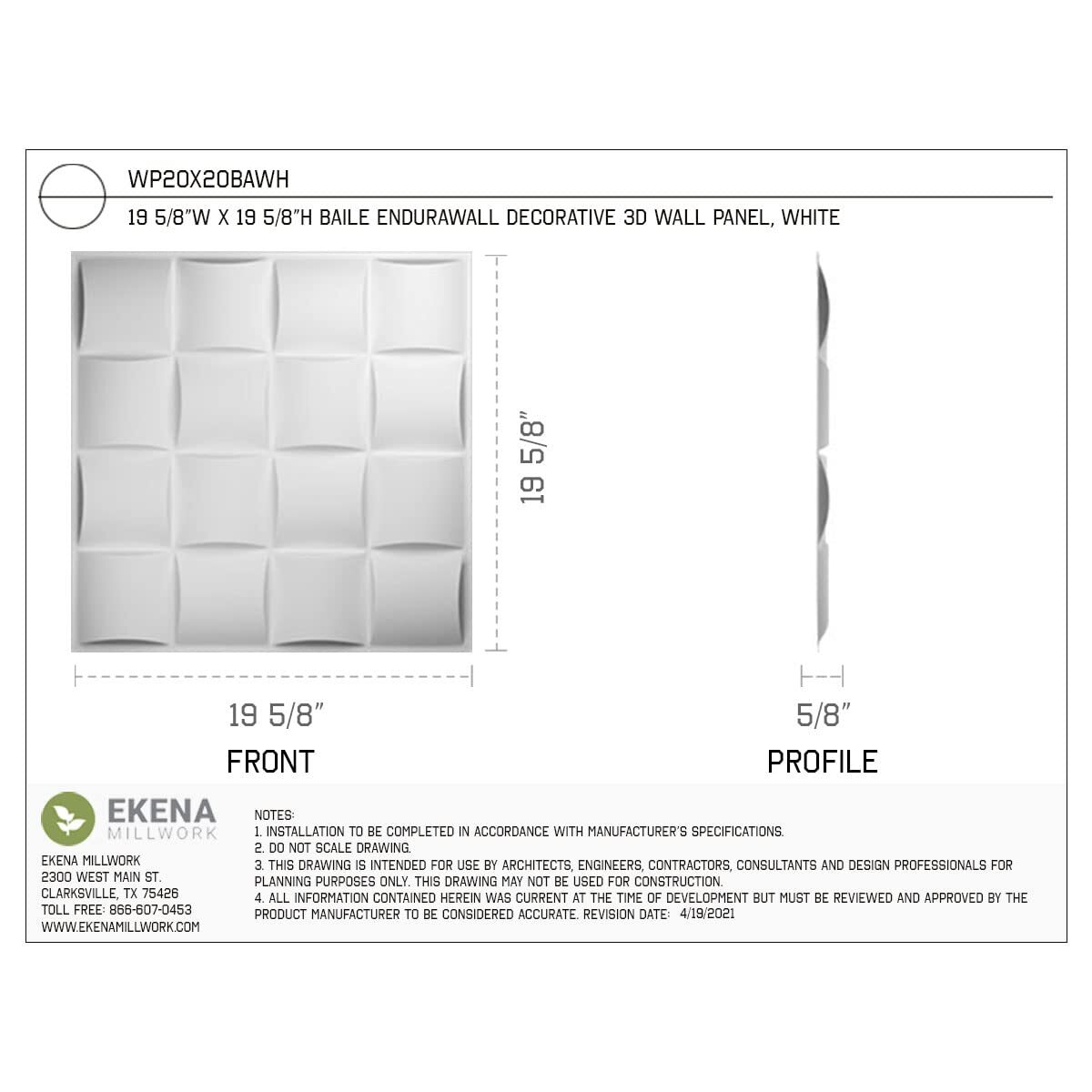Cube White Pvc Panel - 50x50 Cm, White | Waterproof, Oil Proof, Easy To Install, Durable For Moisture-prone Areas