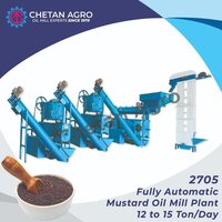 पूर्णतः स्वचालित सरसों का तेल मिल संयंत्र Chetan Agro Oil Mill Plant की क्षमता 12-15 टन/दिन