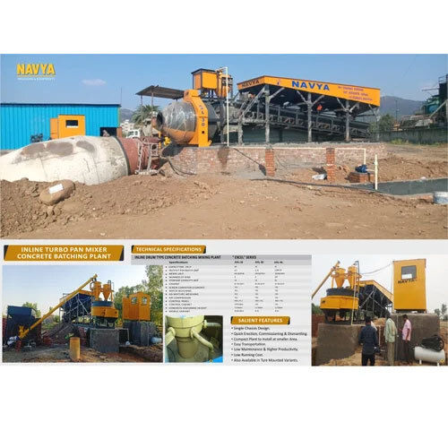 Inline Concrete Batching Plant - Mild Steel, 1 Year Warranty | Good Quality Production Equipment
