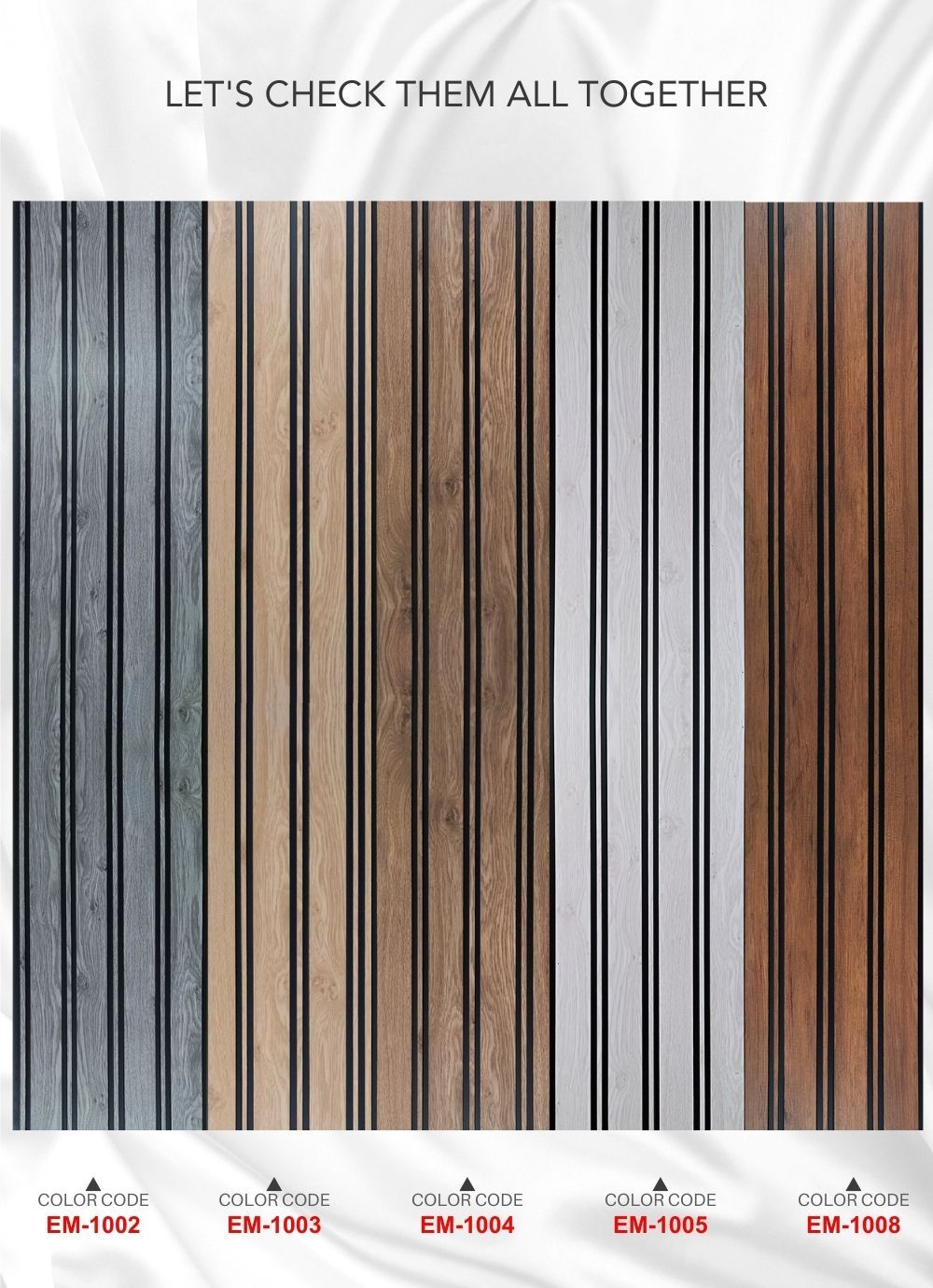 Delby Eco Fluted Pvc Panels Vol. 2 - 2900x300x8.5mm | Odor-free Water-resistant 10 Vibrant Shades Heavy-duty Elegance Easy Installation