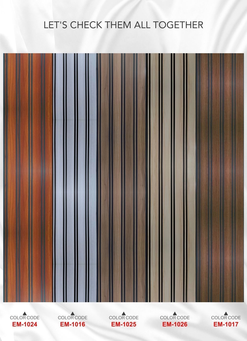 Delby Eco Fluted Pvc Panels Vol. 2 - 2900x300x8.5mm | Odor-free Water-resistant 10 Vibrant Shades Heavy-duty Elegance Easy Installation