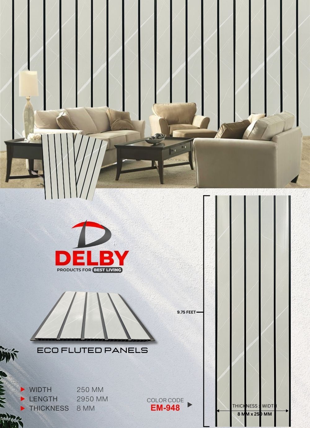 Delby Eco Fluted Pvc Panels Vol.3 (imported at 150.00 INR in Ludhiana ...