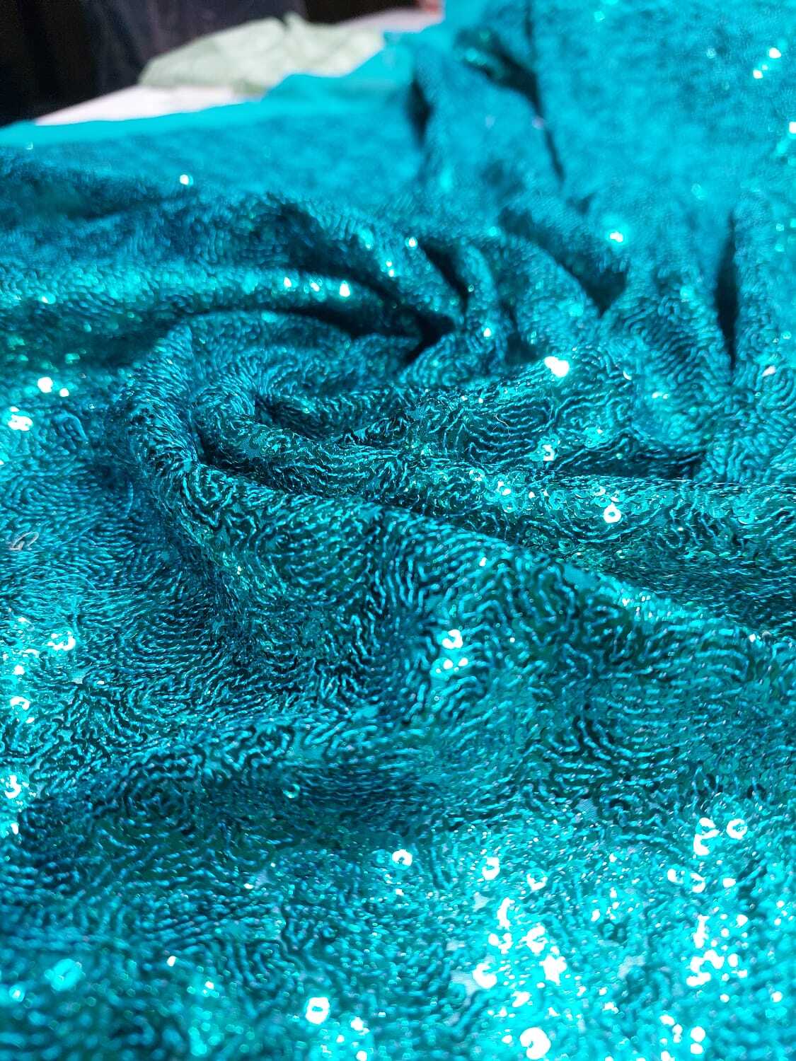 Luxurious Sequins Embroidery Fabric - Attributes: Comfortable & Soft