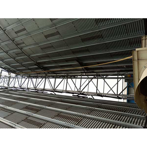 Industrial Supporting Structure Catwalk - Galvanized Steel, Cylindrical Bottom Design | Durable And Reliable For Industrial Use, Includes Warranty