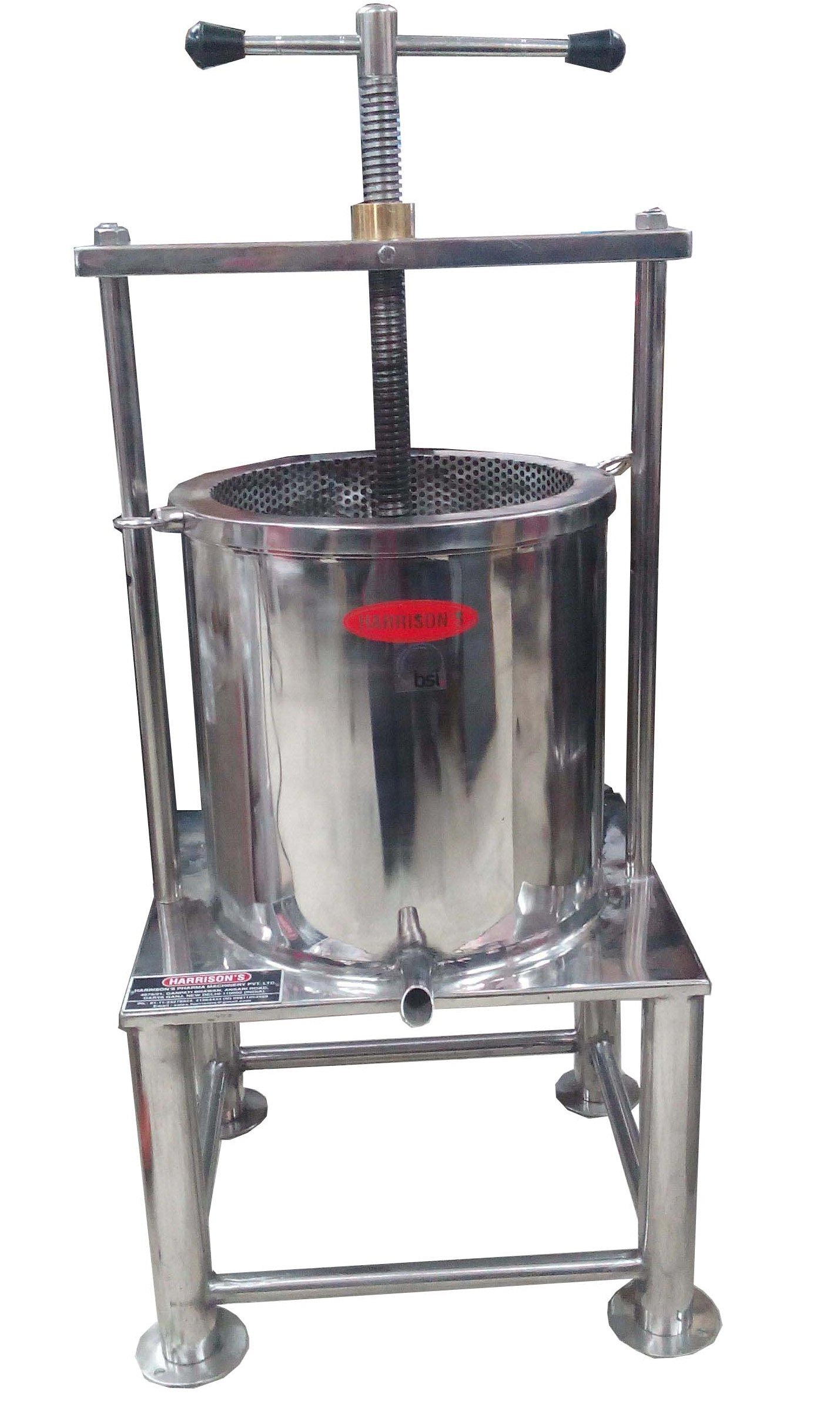 Tincture Press Capacity: High M3/hr