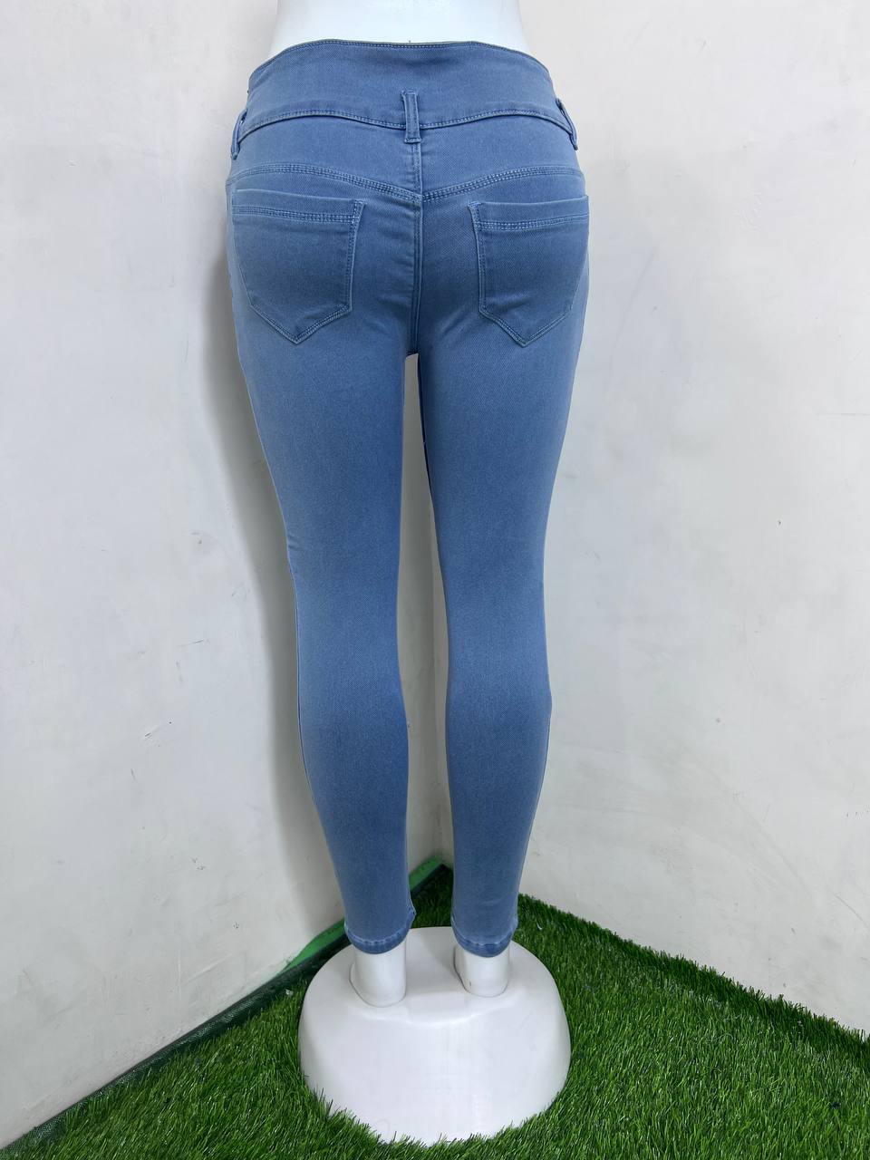 M Moddy 609ice 3 Button Slim Fit Light Blue Women Jeans