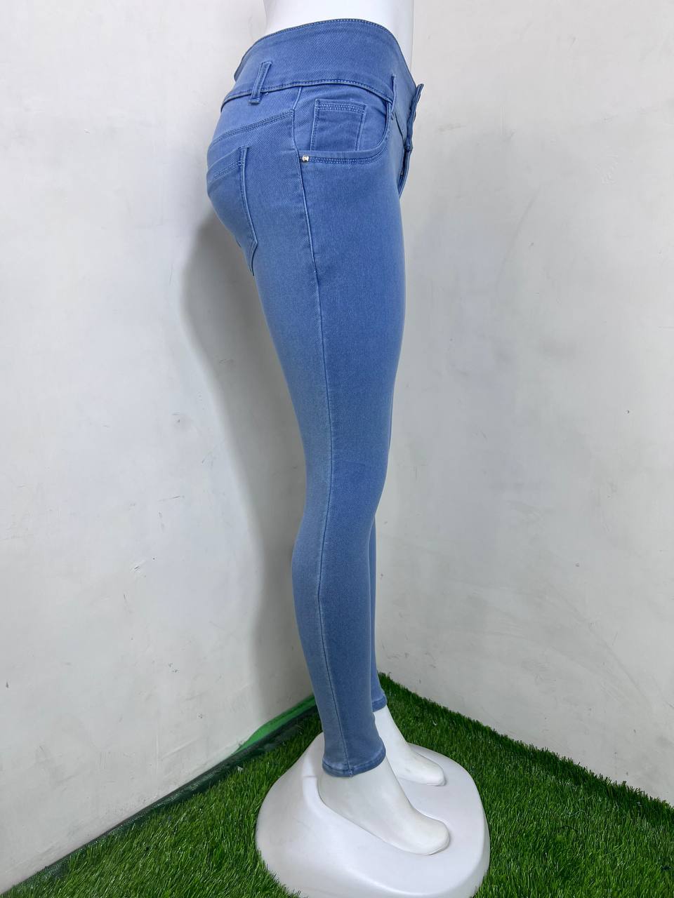 M Moddy 609ice 3 Button Slim Fit Light Blue Women Jeans