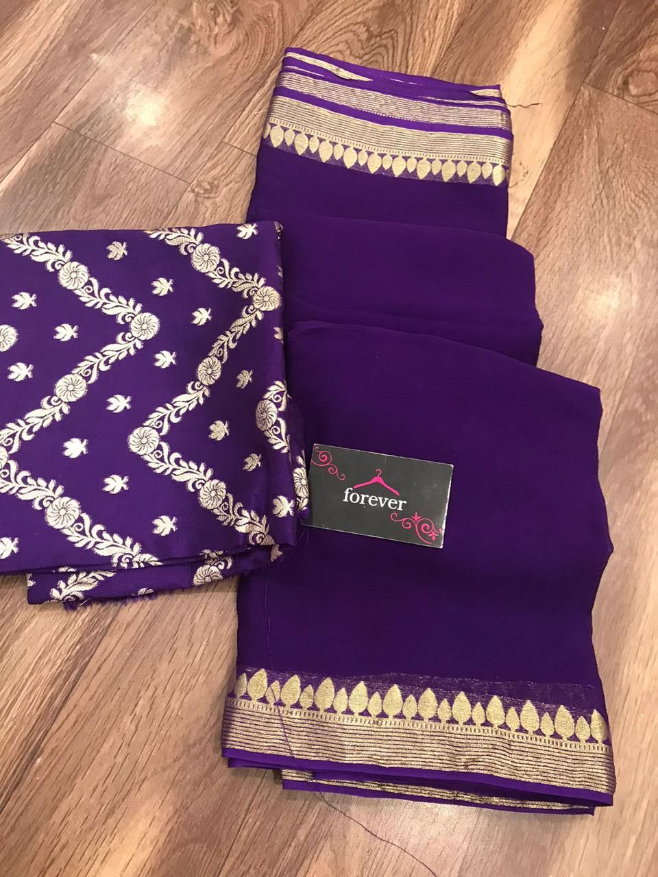 Fancy Chiffon Sarees - 4 Vibrant Colors, Zari Work For Designer Occasions