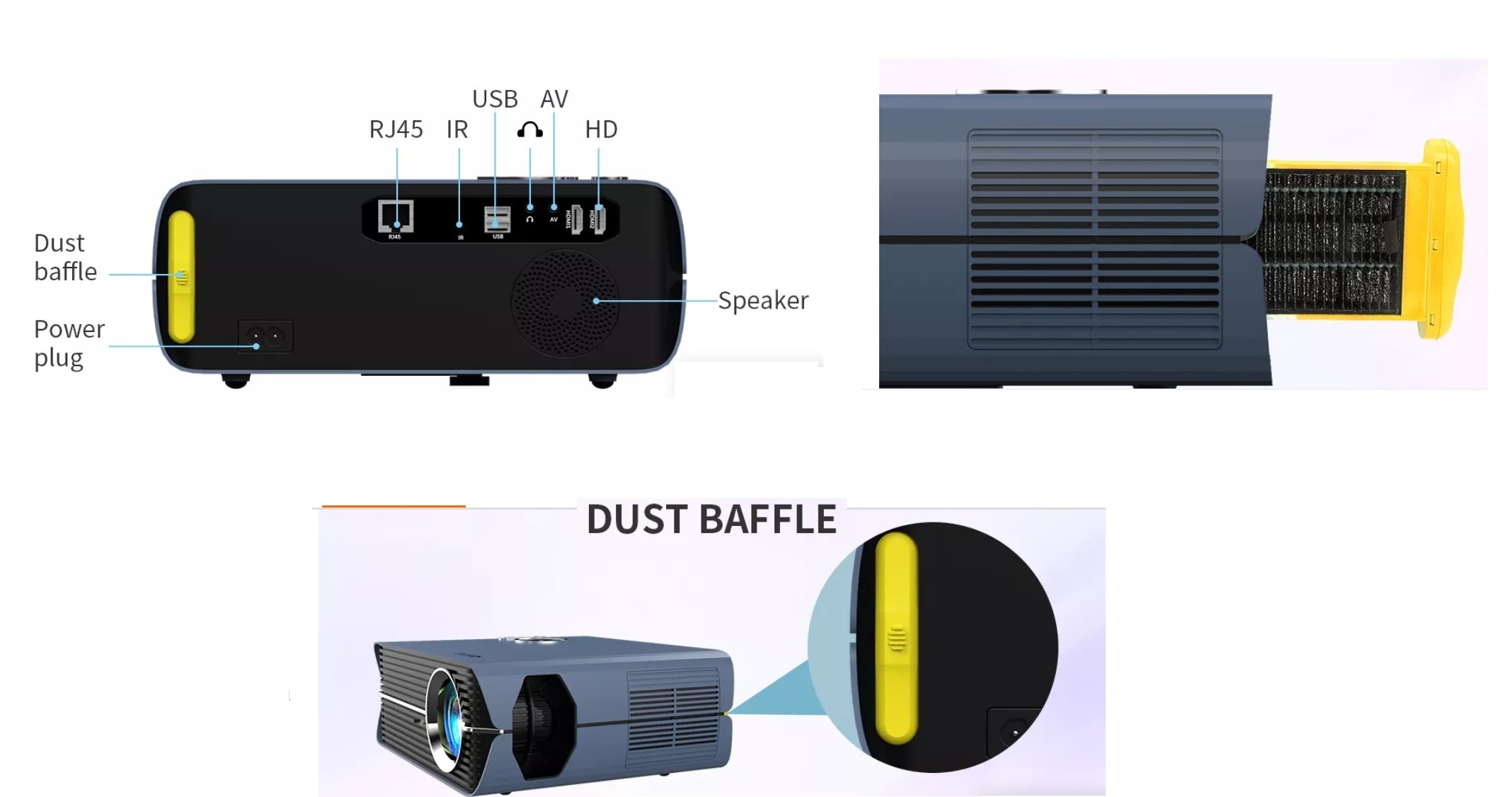 Ts Smart Android Led Projector - 4k Resolution 13500lm Brightness, 25000:1 Contrast Ratio | Portable Design, Built-in Wi-fi & Bluetooth, 4d Keystone Correction Functions
