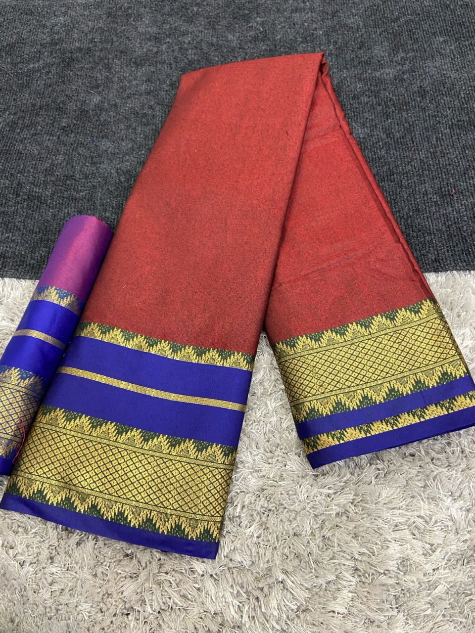 Cotton Silk Saree - 5.50 Meter Length With Jacquard Blouse And Rich Heavy Border | Available In 10 Elegant Colors For Traditional Occasions