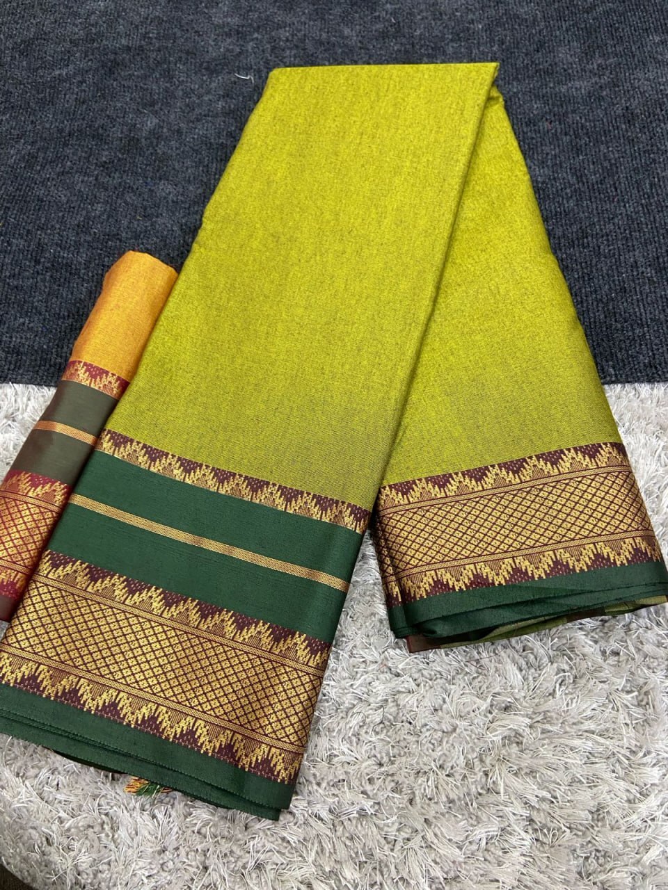 Cotton Silk Saree - 5.50 Meter Length With Jacquard Blouse And Rich Heavy Border | Available In 10 Elegant Colors For Traditional Occasions