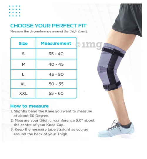 Gray Hinged Knee Cap P.c.no: 0706 (S/m/l/xl/xxl)
