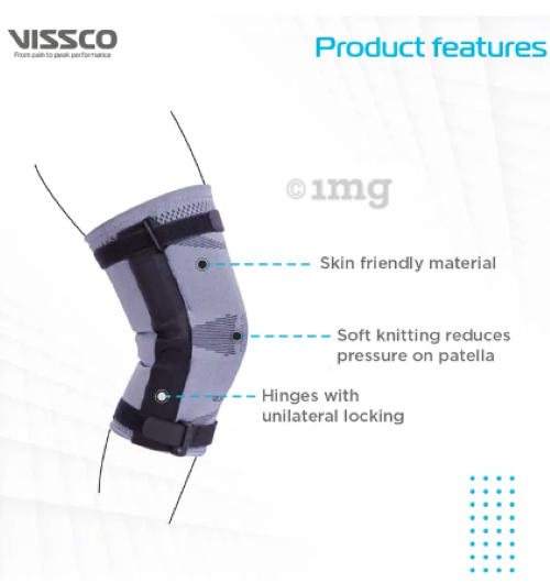 Gray Hinged Knee Cap P.c.no: 0706 (S/m/l/xl/xxl)
