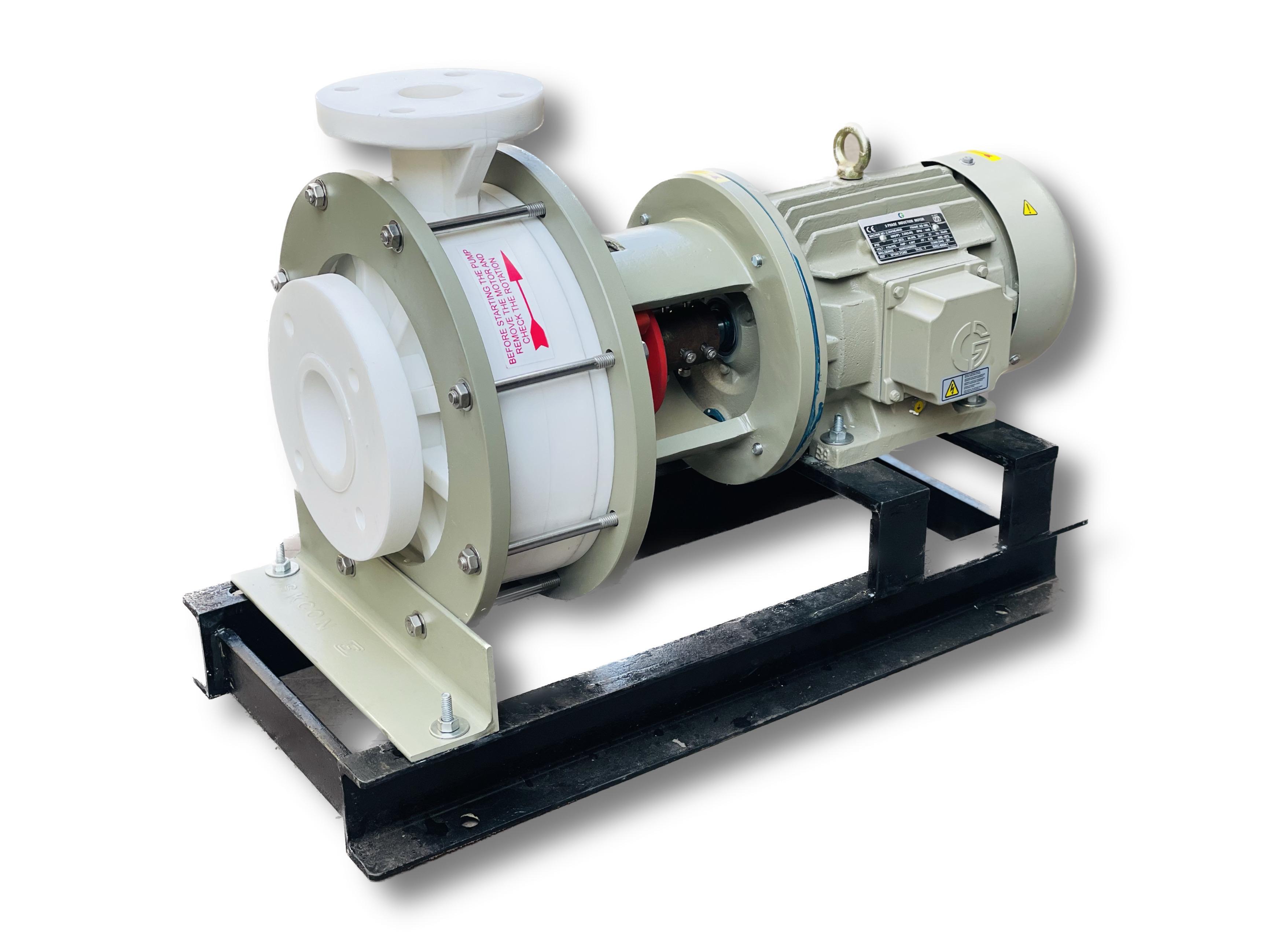 Single Stage Centrifugal Polypropylene Pump - Chemical Resistant, Efficient For Acid And Alkali Transfer, Ideal For Electrolyte Recirculation And Corrosive Gas Scrubbing