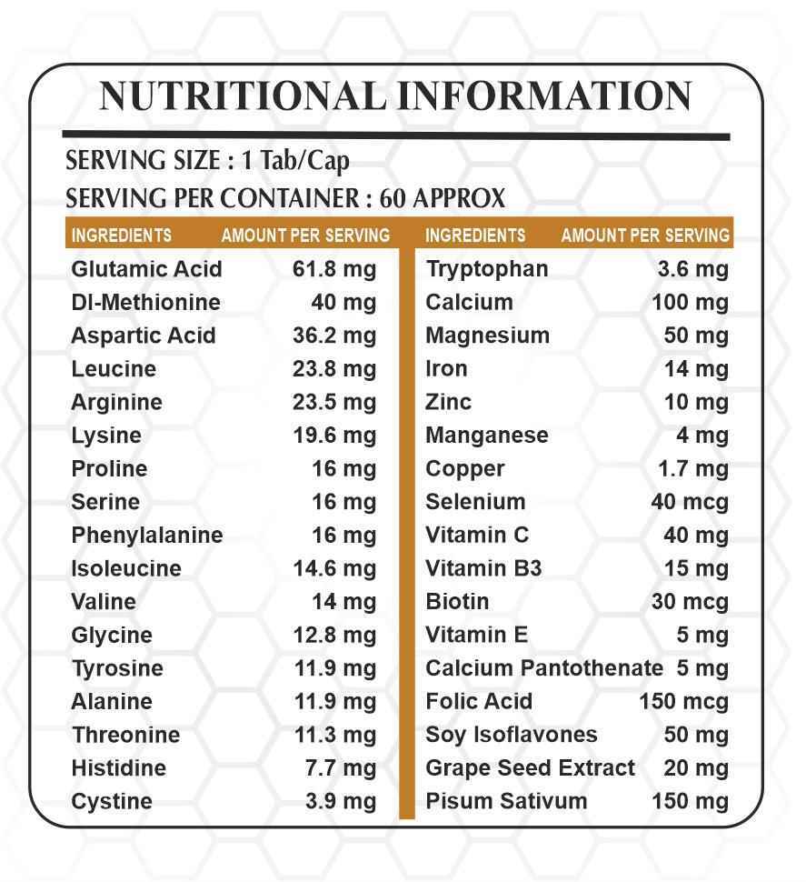 Soy Isoflavones & Grape Seed Extract Tab/cap For Hair Care