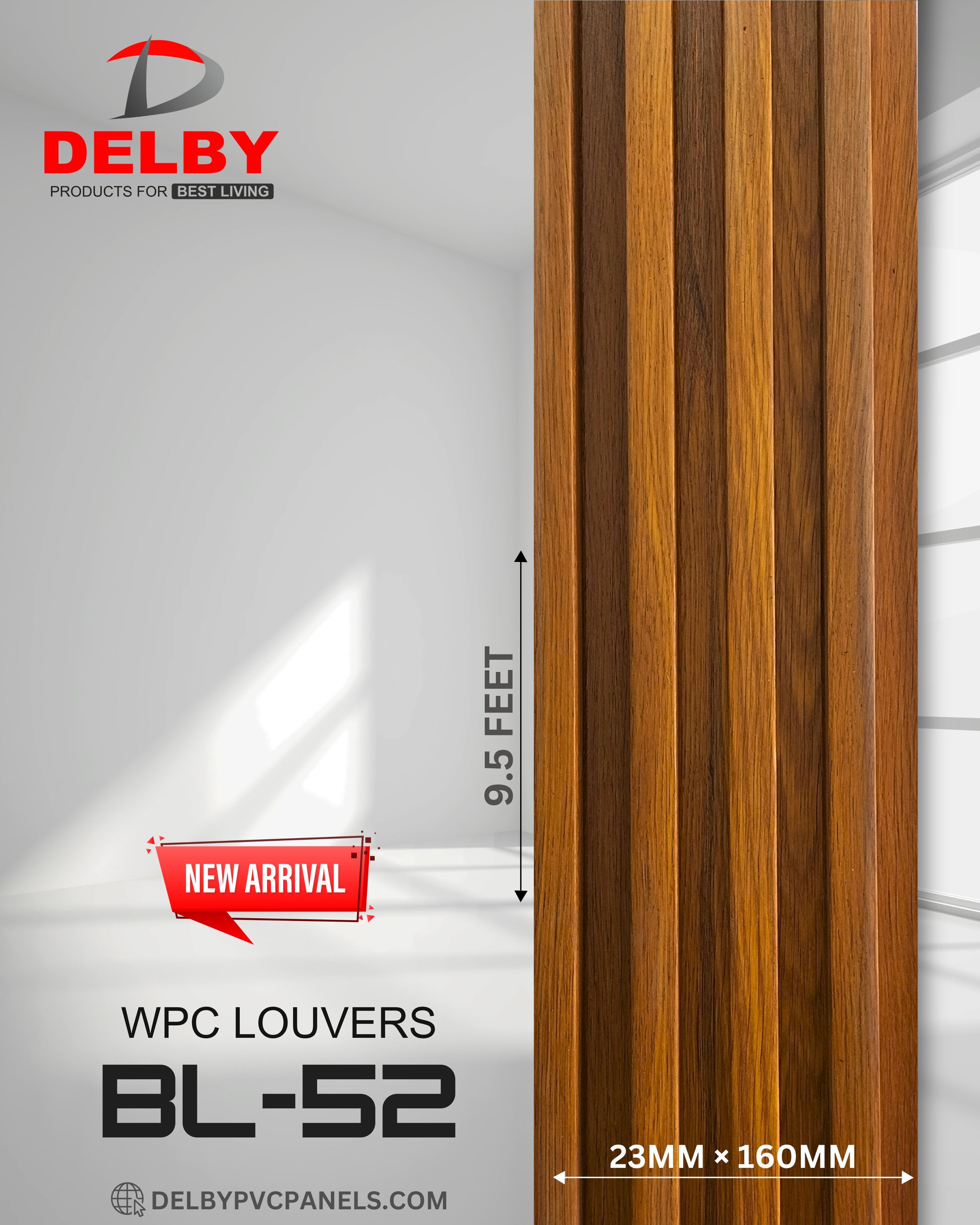 Delby Wpc Bl Series Louvers - External Wall Materials: Plastic Cladding / Vinyl Cladding