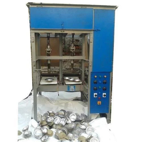 Double Die Paper Plate Making Machine - Semi-Automatic, Stainless Steel Build | Frequency Speed Control, Warranty Included