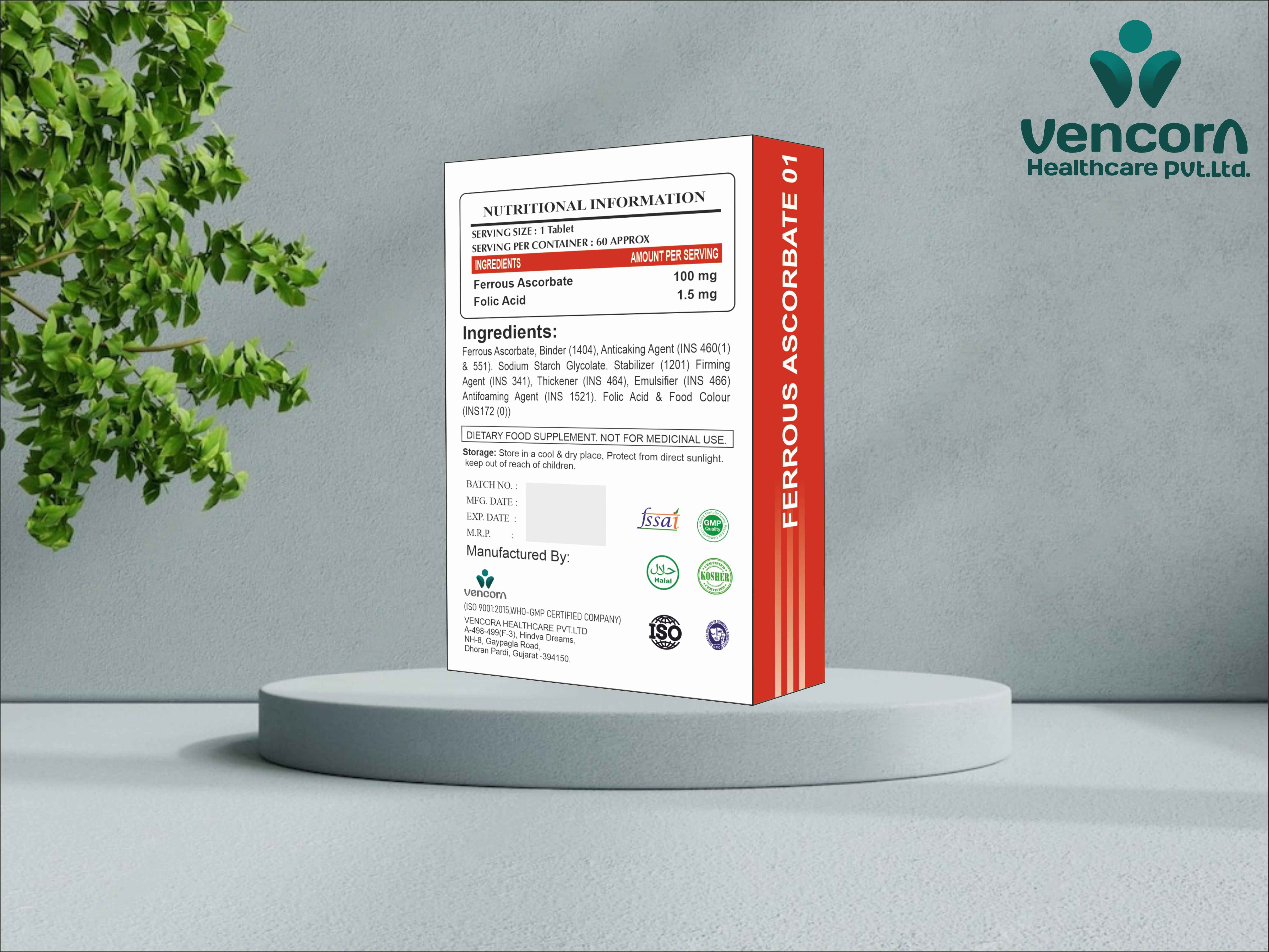 Ferrous Ascorbate & Folic Acid Tablets