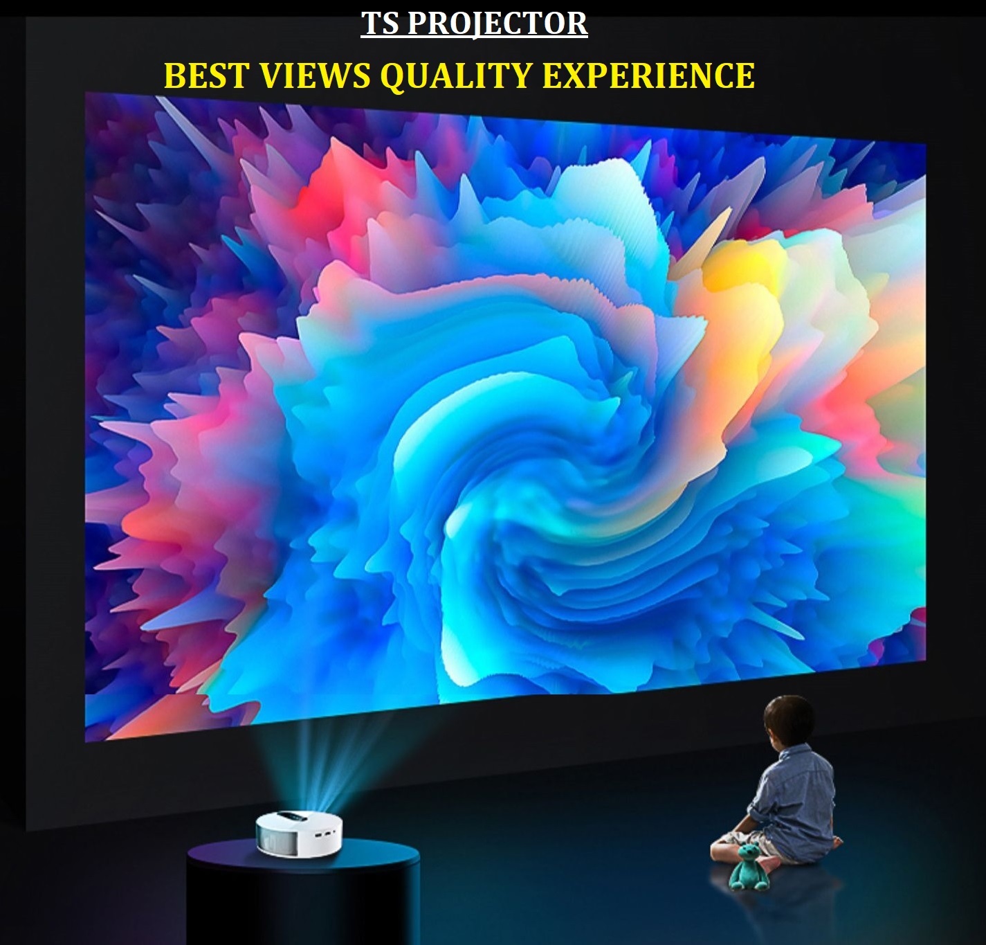 Multimedia Home Cinema 4k Led Smart Projector - 50000 Hour Lamp Life 5500lm Brightness | 1920x1080p Resolution Portable Design 150-inch Projection Size Anaglyph 3d Support Built-in Wi-fi & Bluetooth