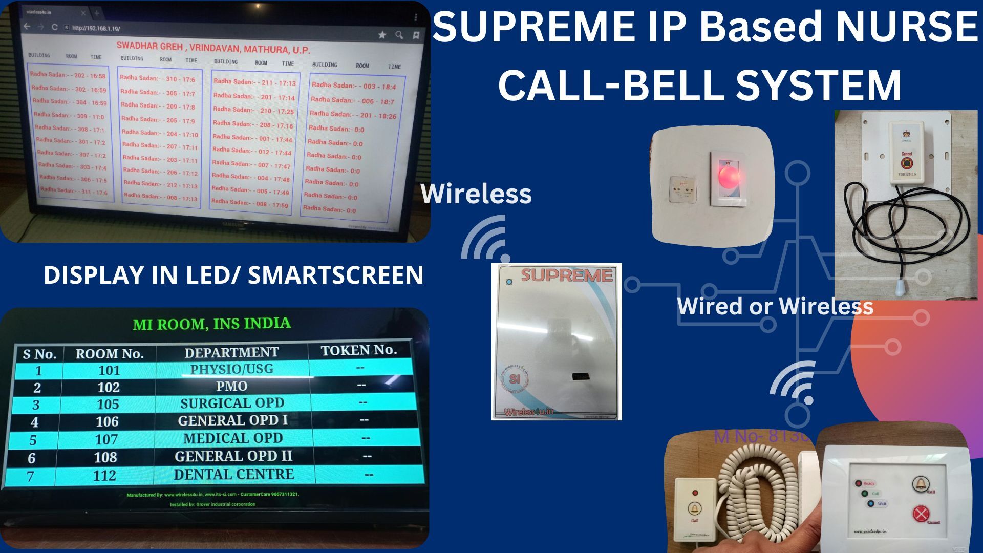 Supreme Waiting Hall Display Unit - 40-inch Led Tv, Remote-operated Queuing Solution With Multi-room Display