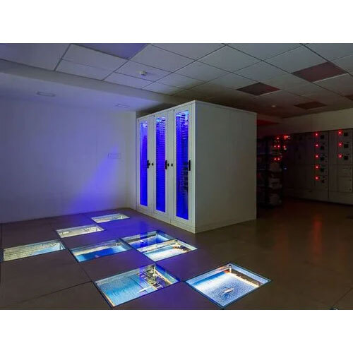 Access Flooring - Toughened Glass, 600 mm x 600 mm Size | See-Through Design, Manual Automation Grade, Ideal for Server Rooms