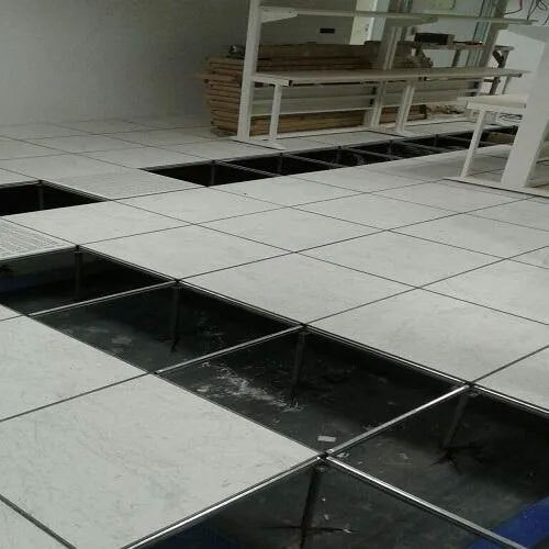 Low Finished Raised Floor for Server Rooms - Steel, 33mm Thickness, Square Shape, Grey/Custom Color | Anti-Static, Matte Finish, Suitable for Corporate, Commercial and Residential Buildings