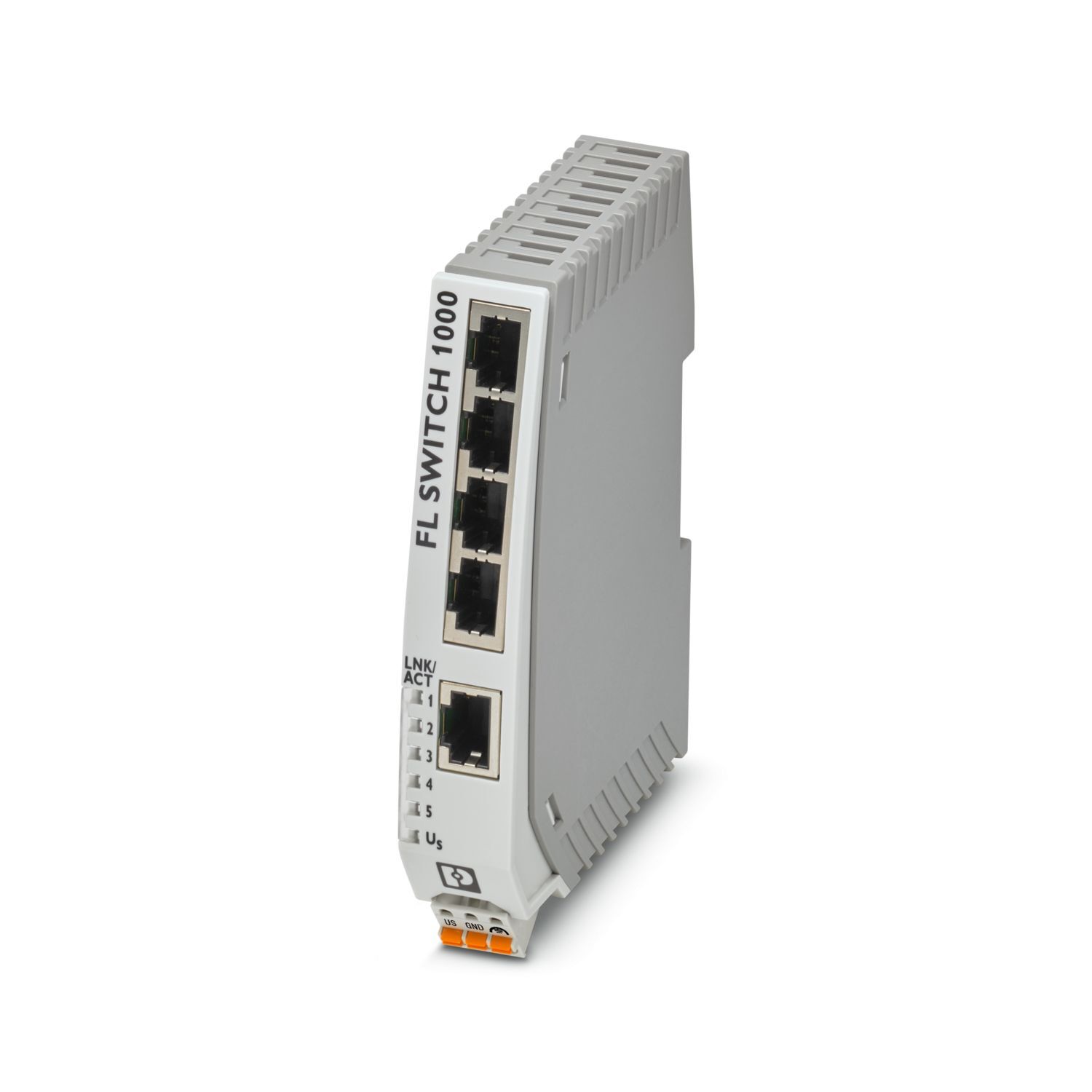 Phoenix Contact 5 Port Ethernet Switch - Plastic And Metal, 30mm X 100mm X 80mm, 10/100 Mbps Speed Range | Compact Design, Unmanaged, Plug-and-play Installation