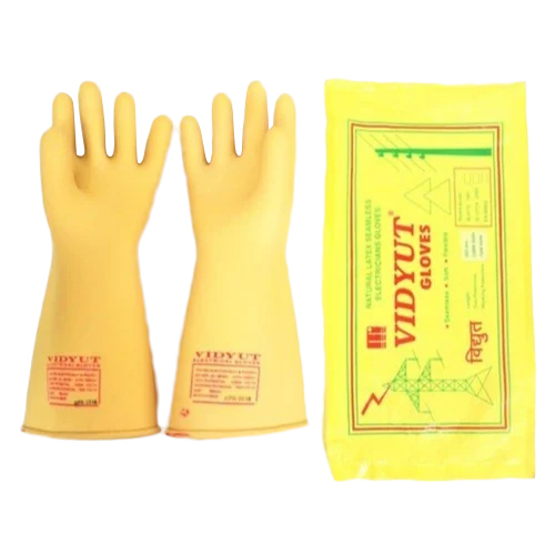 Vidyut 11 Kva Washable Electrical Hand Gloves - Rubber Fabric, Full Finger, Plain Pattern | Waterproof, Breathable, Maximum Dexterity, Durable