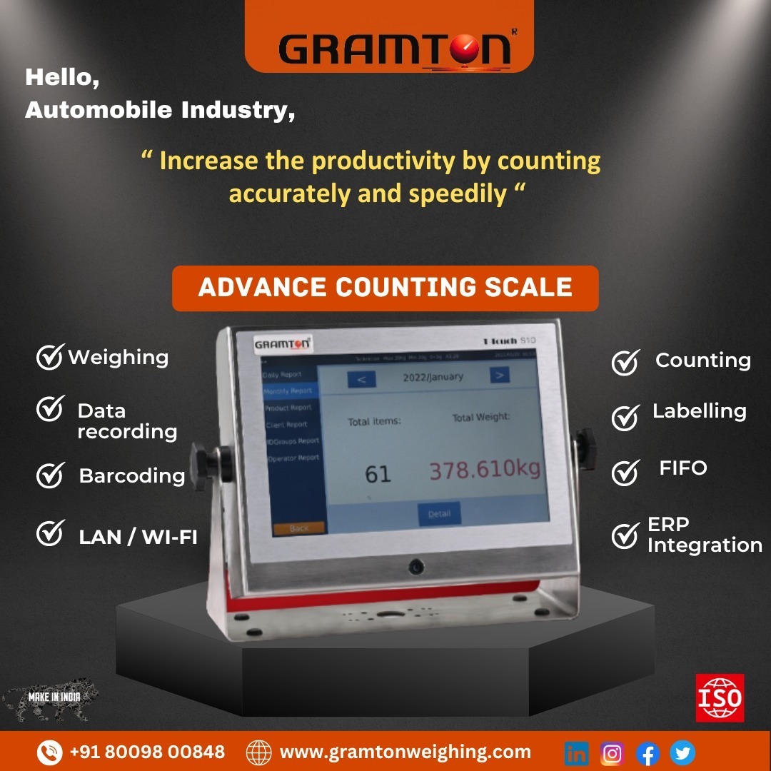 Label Printing Scale With Data Storage - Accuracy: 1 Gm