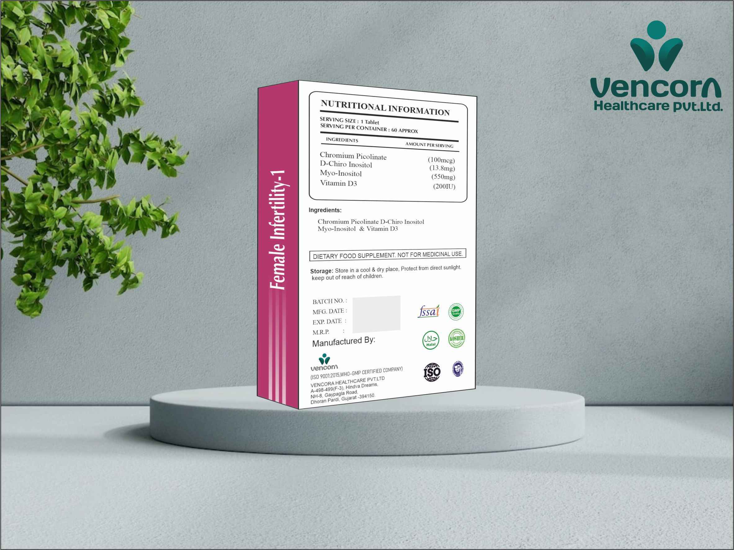 Female Infertility Tablet - Hormonal Balance, Ovulation Support , Strengthens Uterine Lining & Promotes Healthy Implantation
