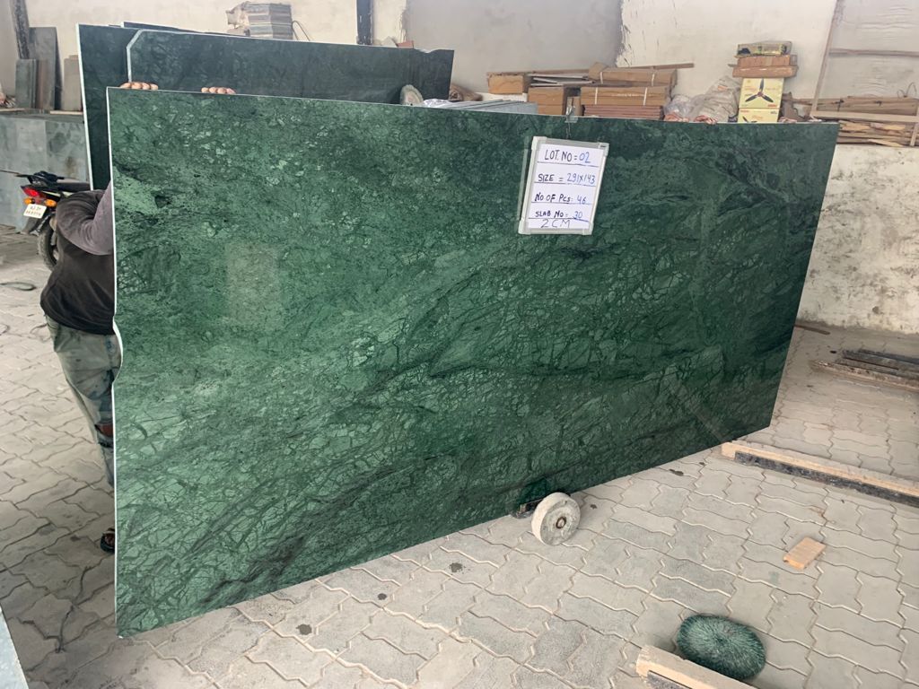 Indian Green Marble Slabs & Tiles - Size: 240 X 120 Cm