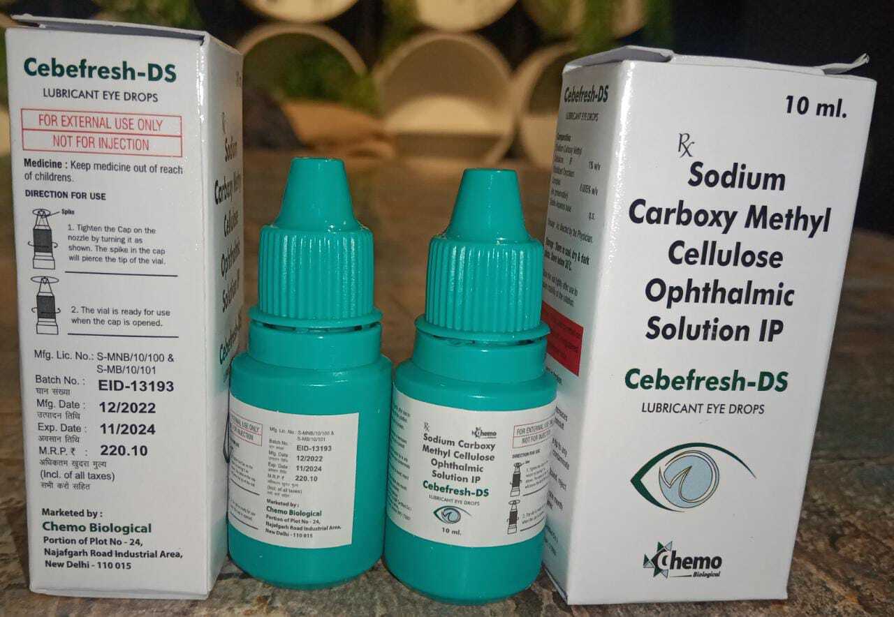 Carboxymethyl Cellulose - 1% Ophthalmic Solution | Anti-bacterial Relief For Eye Dryness, Irritation & Discomfort