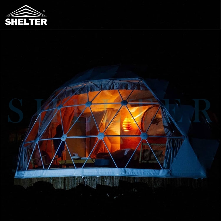 Resort Hotel Glamping Dome Tent Luxury 4-5 Person Shell Tent Safari Camping Tent