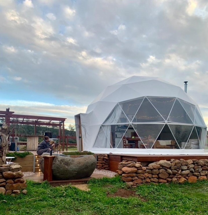 Resort Hotel Glamping Dome Tent Luxury 4-5 Person Shell Tent Safari Camping Tent