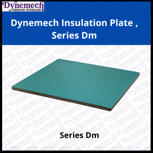 Dynemech Anti-vibration Insulation Plate - Nitrile Rubber & Synthetic Composite, 500x500x15mm, Green/grey/black | Shock & Vibration Control For Lathe & Milling Machines, Hardness 90-92, Max Load 10kg