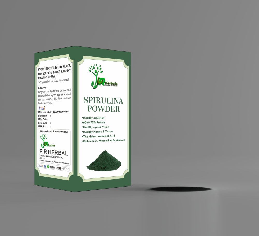 Herbal Spirulina Powder - Herbal Churan & Powder | Rich In Nutrients, Complete Protein Source, Supports Immune Health And Detoxification
