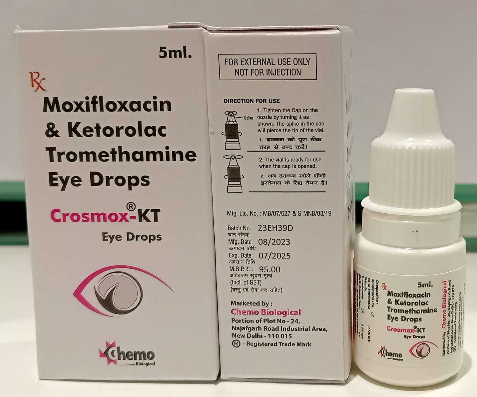 Moxifloxacin & Ketorolac Eye Drop - Drug Type: Drug Solutions