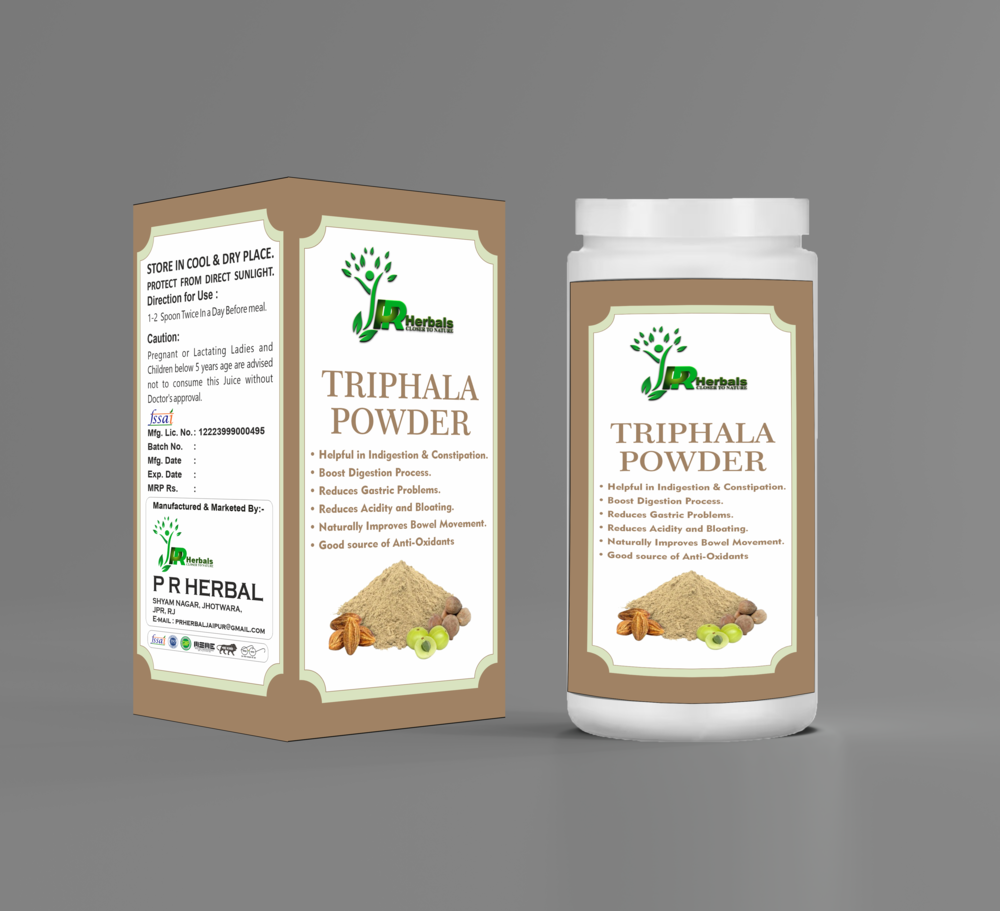 Herbal Triphala Powder - Ayurvedic Herbal Blend, Digestive Health, Detoxification, Antioxidants, Immune Support, Anti-inflammatory, Oral & Skin Benefits