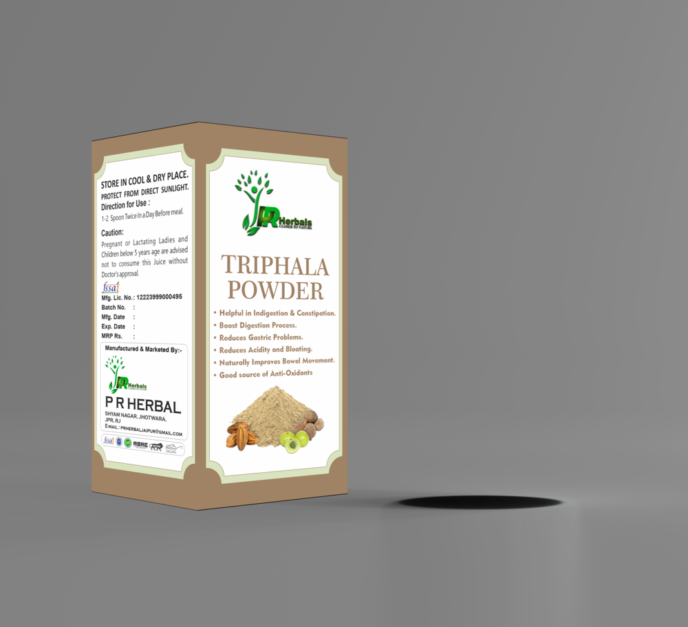 Herbal Triphala Powder - Ayurvedic Herbal Blend, Digestive Health, Detoxification, Antioxidants, Immune Support, Anti-inflammatory, Oral & Skin Benefits
