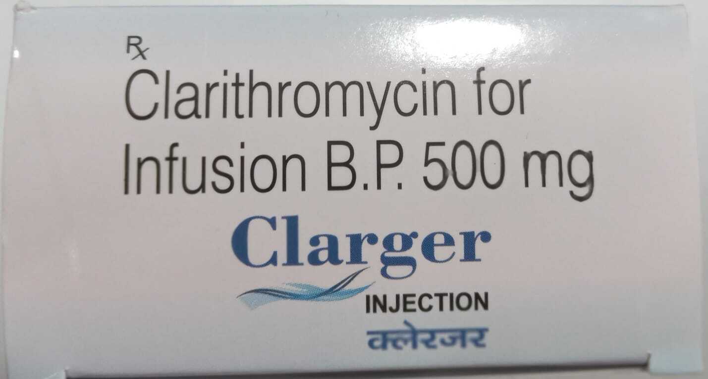 Clarger 500mg Injection - Ingredients: Clarithromycin (500mg)