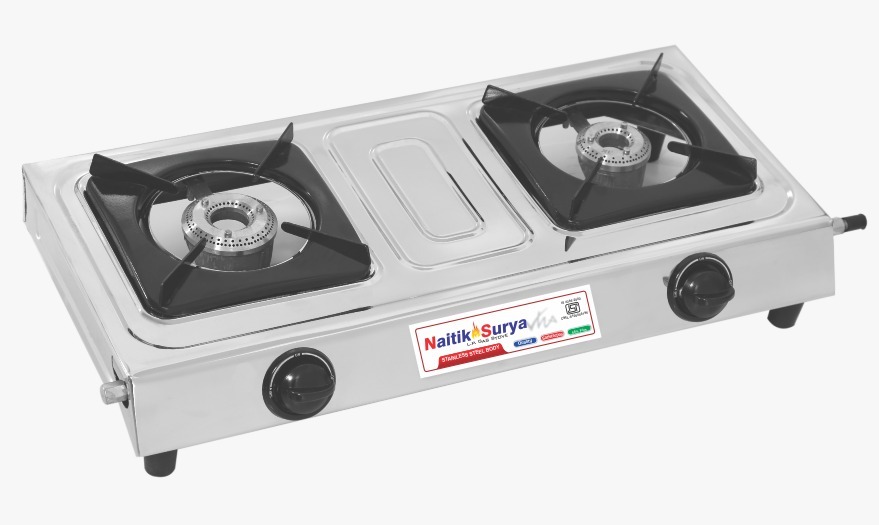 Gas Stove - Stainless Steel, 3 Burners , Manual Ignition, Lpg Gas Type