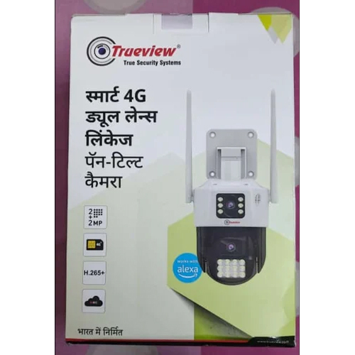Plastic Trueview Smart 4g Dual Lens Linkage 2 Mp Ptz Camera