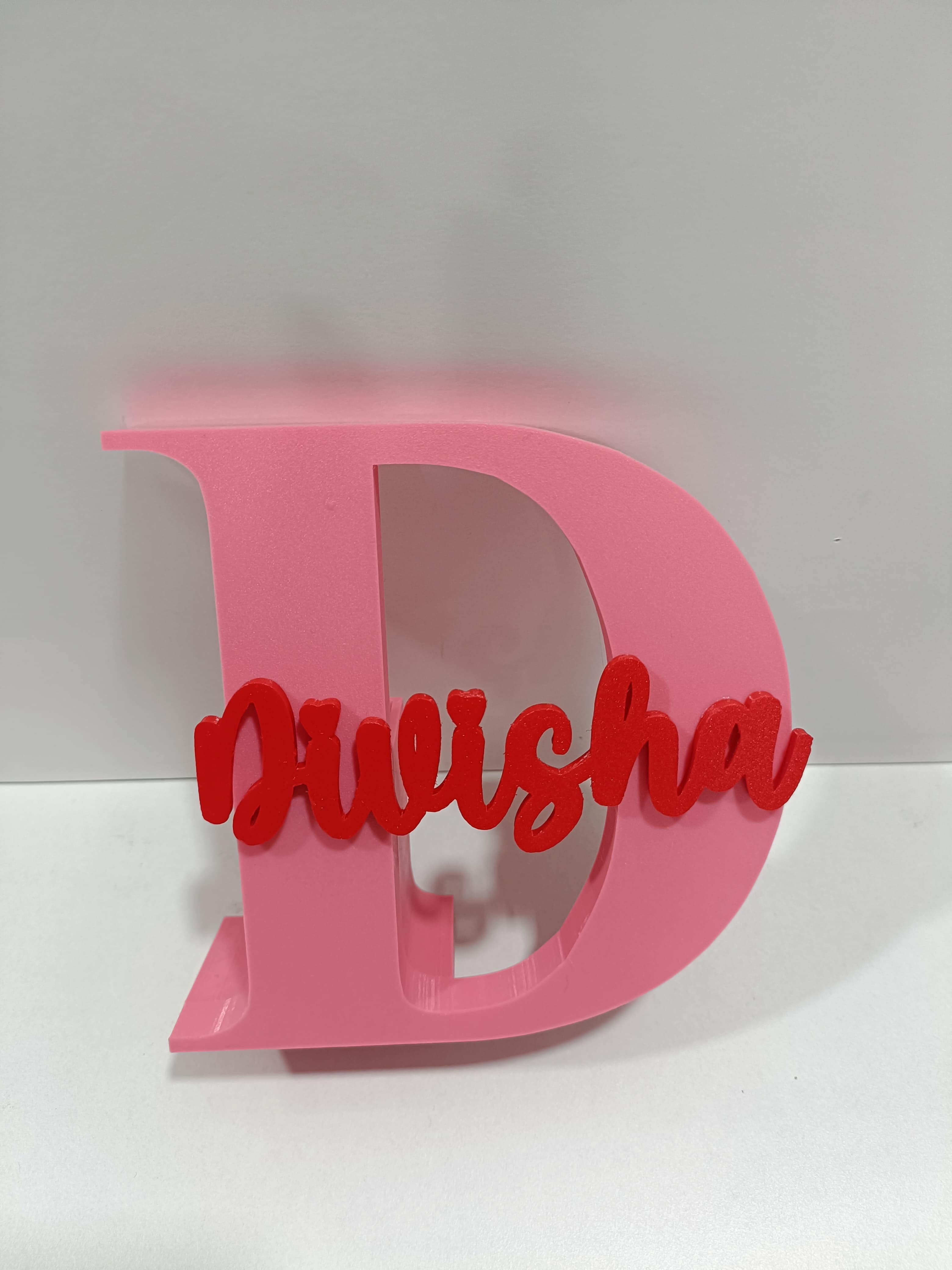Initial Alphabets With Name Pen Stand - Biodegradable Plastic 18x6x18 Cm Customizable Logo Multiple Colors & Sizes Available 3d Printed Design