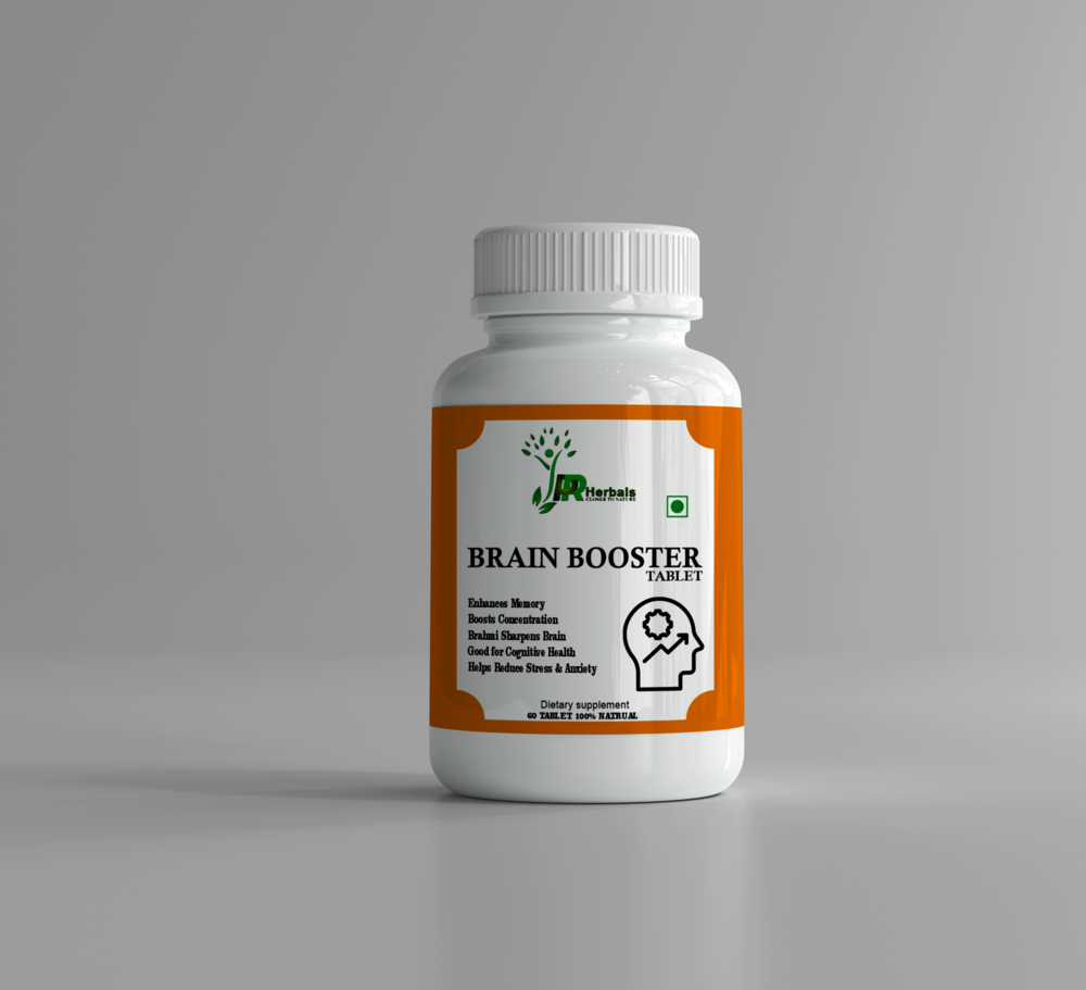 Brain Booster Tablet - Herbal Supplement For Adults | Supports Memory, Focus, Mental Clarity, Neuroprotection, And Stress Reduction