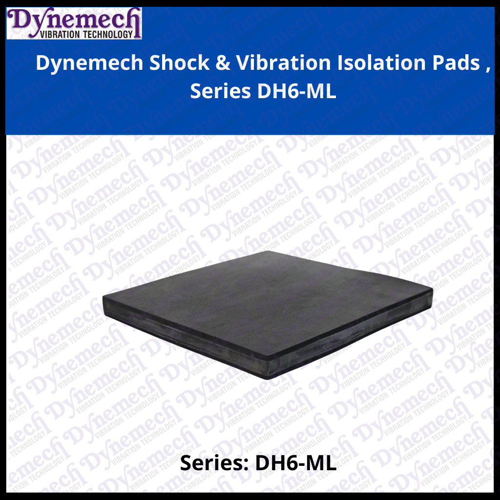 Dynestrake Vibration Isolation Pads - High Grade Elastomeric Synthetic Compound, 500x500x15,25mm, Green/grey/black | Shock Absorption, Anti-skid, 527kg Load Capacity