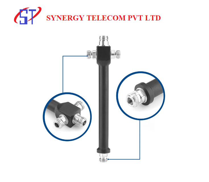 Synergy N Female Black 2-way Power Splitter (698-4000mhz, For Ibs & Das