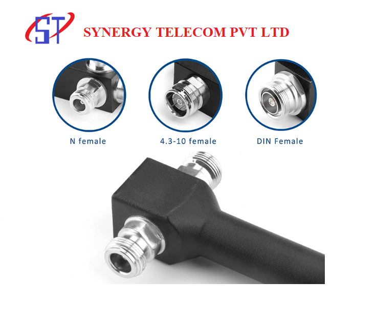 N Female Black 3-way Power Splitter (698-4000mhz) - Brass Material, 300w Power, 200v Voltage, 300g Weight | Distributed Antenna For Ibs & Das